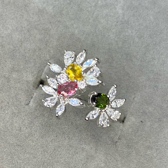 S925 designer Natural Tourmaline ring - Picture 13 of 16